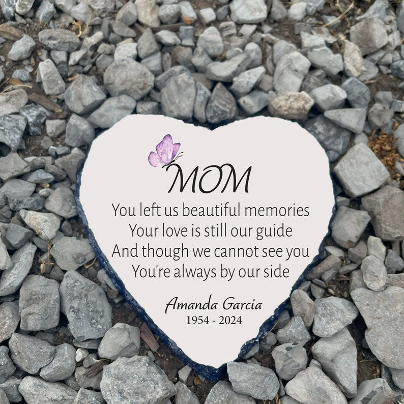 Sympathy Gifts for Loss of Mom, Personalized Garden Memorial Stone for Mother Memorial Gifts