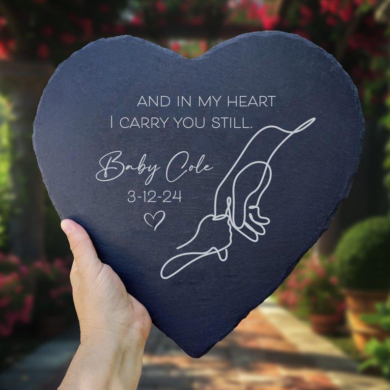 Baby Loss Sympathy Gift, Personalized Memorial Stone with Name & Date, Remembrance Grieving Gift, Stillbirth Miscarriage Angel Baby Keepsake