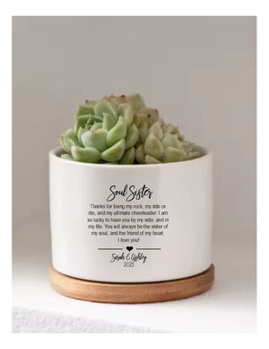 Best Friend Gift Soul Sister Gift Personalized Best Friend Gift Ideas Soul Sister Gift Personalized Succulent Planter Gift for Bridesmaid