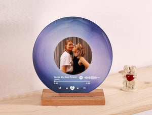 Personalized Vinyl Record with Photo - Birthday Gift for Her Him - Valentines Day Gift - Acrylic Song Plaque - Anniversary Gift for Friends