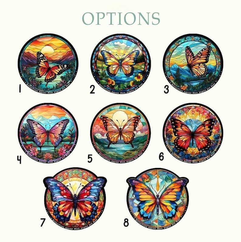 Personalized Butterfly Memorial Suncatcher, Butterfly Window Hangings, Loss Of Loved One Gift, Window Decor, Remembrance Gifts