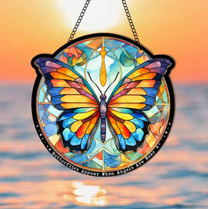 Personalized Butterfly Memorial Suncatcher, Butterfly Window Hangings, Loss Of Loved One Gift, Window Decor, Remembrance Gifts