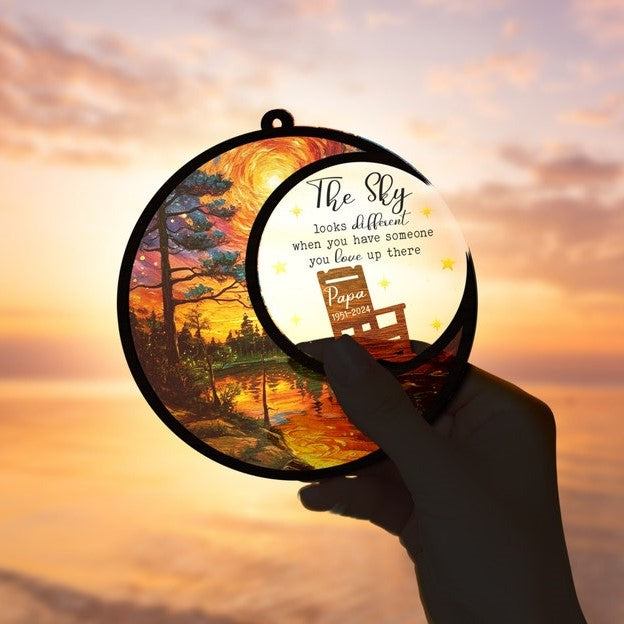 Memorial Gift, Sympathy Gift, The Sky Looks Different Suncatcher Memorial, Loss Of Father, In Loving Memory, Bereavement Gift, Loss of Mom