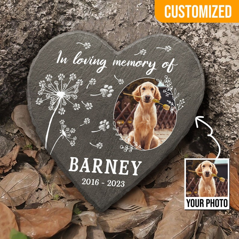 Custom Pet Memorial, Dog Memorial Stone, Custom Pet Memorial Slate, Pet Headstone, Pet Remembrance Gift, Dog Keepsake Stone, Sympathy Gift.