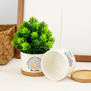 Personalized Appreciation Teacher Plant Pot,Custom Teacher Planter,Thank You Teacher Pot,Appreciation Gift,Gift For Teacher,Back To School