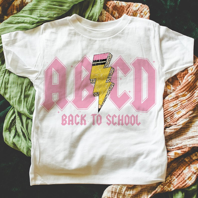 ABCD back to school Shirt, Back to School T-Shirt,Teacher Appreciation Gift, First Day of School Shirt, Toddler first day of school shirt