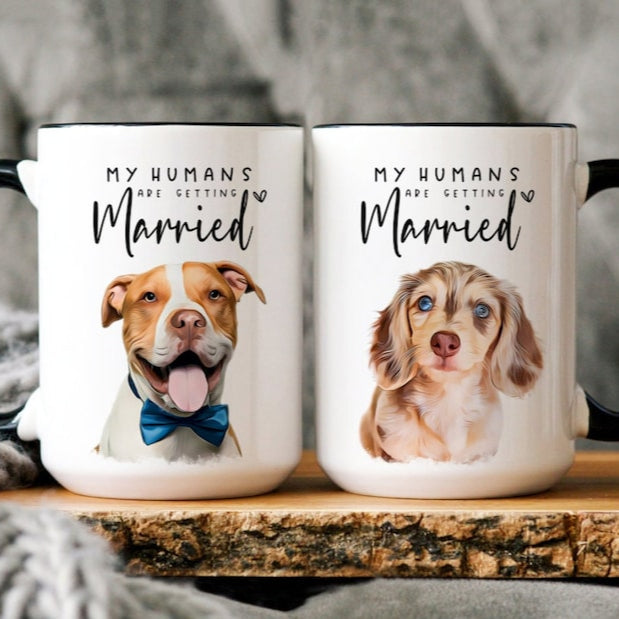 Custom Engagement Pet Mug, Engagement Pet Gift, Gifts for bride to be, Bachelorette Gift,Bridal Shower Gift, Engaged Mug, Newly Engaged Gift
