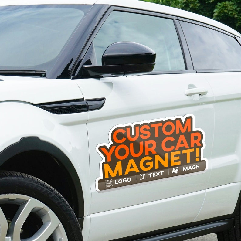 Custom Car Magnet with Your Logo - Magnetic Car Signs with Your Design - Custom Magnetic Car Decal for Marketing Fathers Day Gifts