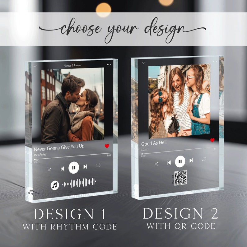 Gift for Him, Music Plaque,Personalized Song Music Plaque, Custom Song Acrylic Plaque, Freestanding , Music Plaque Christmas Gift for Couple