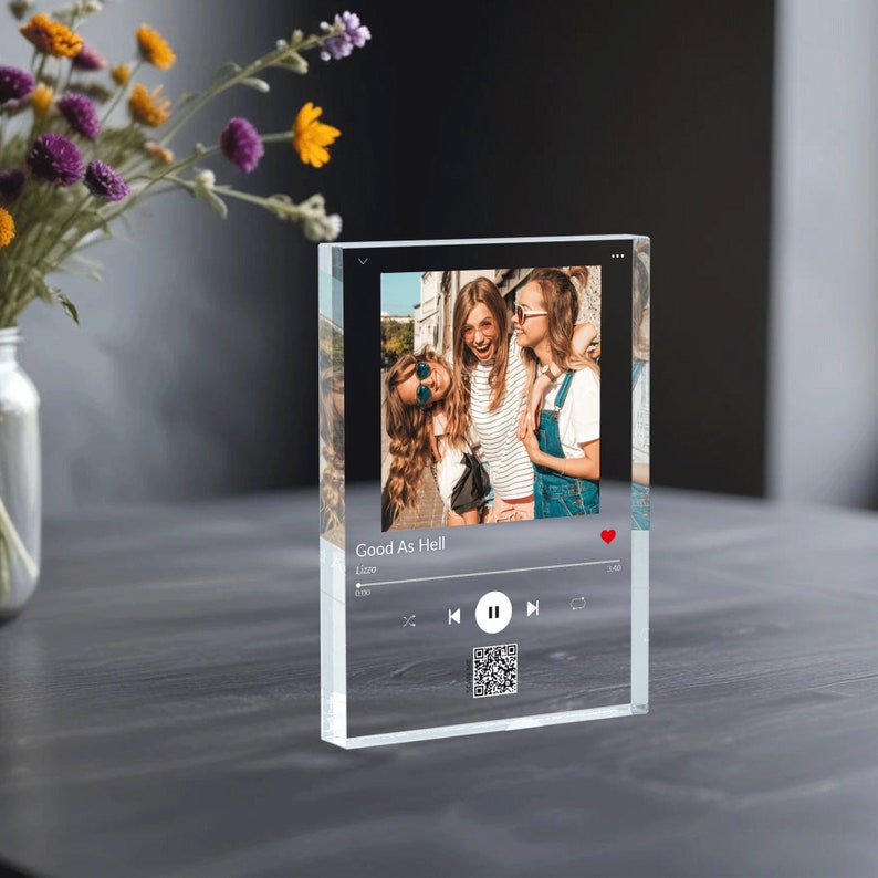 Gift for Him, Music Plaque,Personalized Song Music Plaque, Custom Song Acrylic Plaque, Freestanding , Music Plaque Christmas Gift for Couple