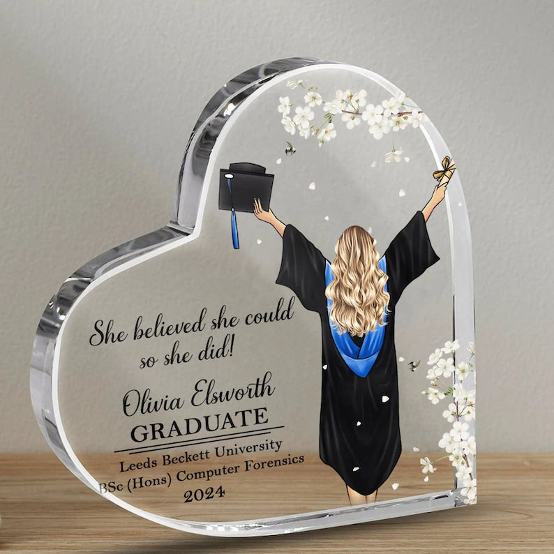Personalized Graduation Gift, Graduation Plaque, Graduation Gift for Her, Graduation Gift for Daughter, Graduation Gift for Granddaughter