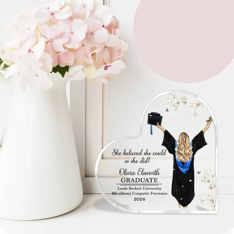 Personalized Graduation Gift, Graduation Plaque, Graduation Gift for Her, Graduation Gift for Daughter, Graduation Gift for Granddaughter