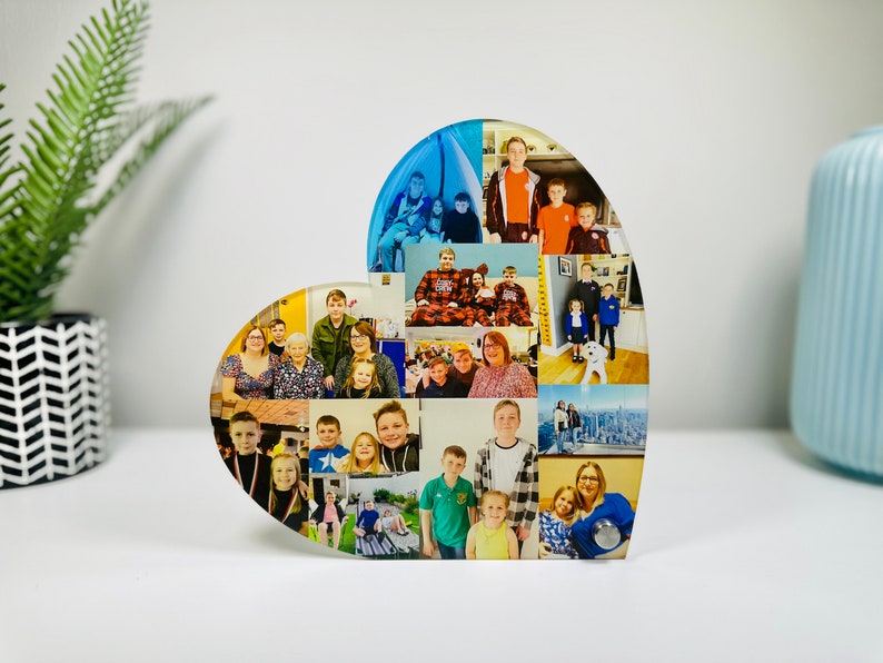 Acrylic Photo Heart, Photo Collage, Heart Collage, Photo Gift, Personalised gift
