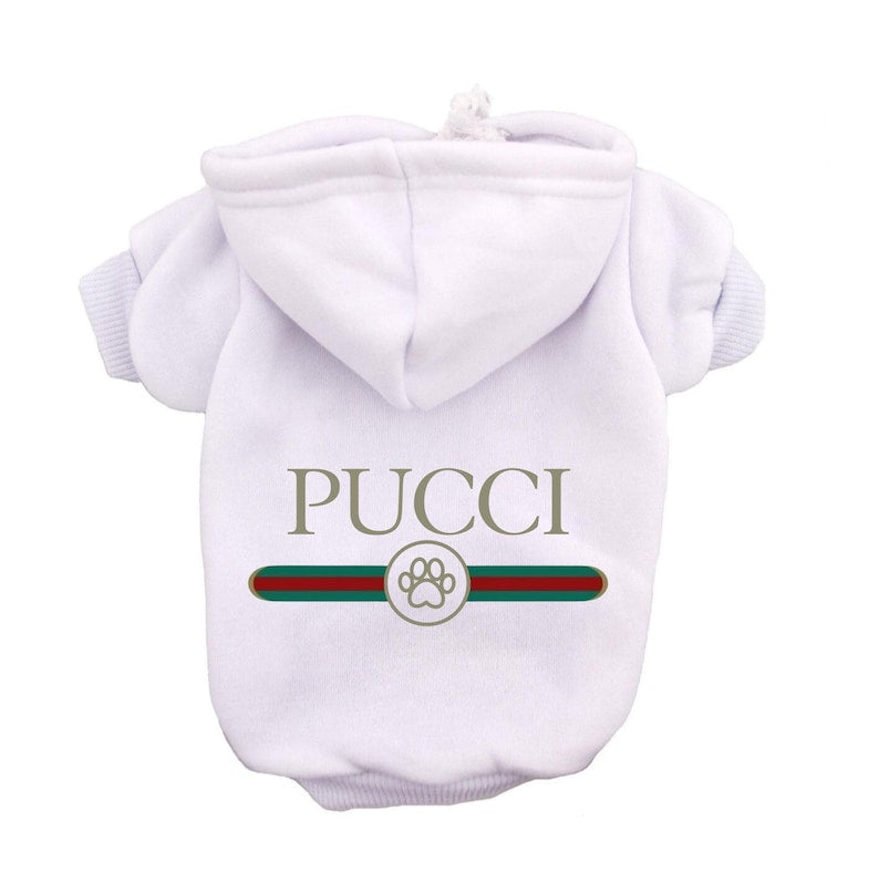 Designer Dog Hoodie or Shirt Pucci Fun trendy Cozy Pet Sweater or T Shirt for large and small dogs new puppy Gift - dog mom gift