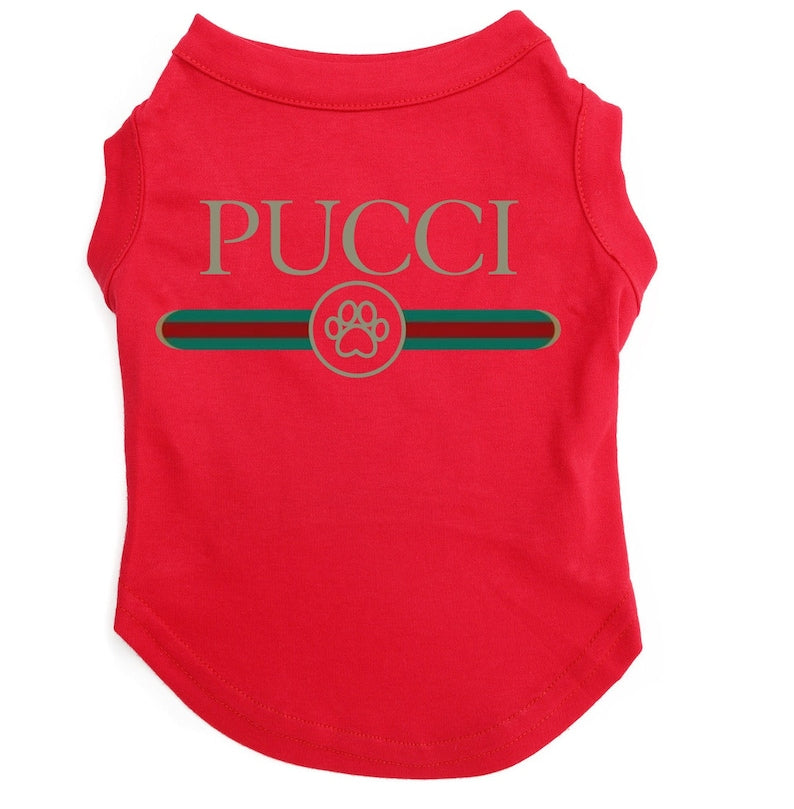 Designer Dog Hoodie or Shirt Pucci Fun trendy Cozy Pet Sweater or T Shirt for large and small dogs new puppy Gift - dog mom gift