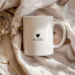 Personalized Wifey Hubby Mug Set, Custom Newly Wed Wedding Gift for Couple, 1st Anniversary Gift for Husband and Wife, Coffee Cup Newly Weds