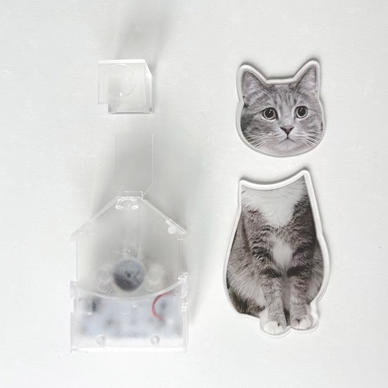 Custom Acrylic Pet Photo Bobblehead, Personalized Cat\Dog Picture shake head Ornament, Unique Auto Decoration, Novel Gifts for Dad Boyfriend