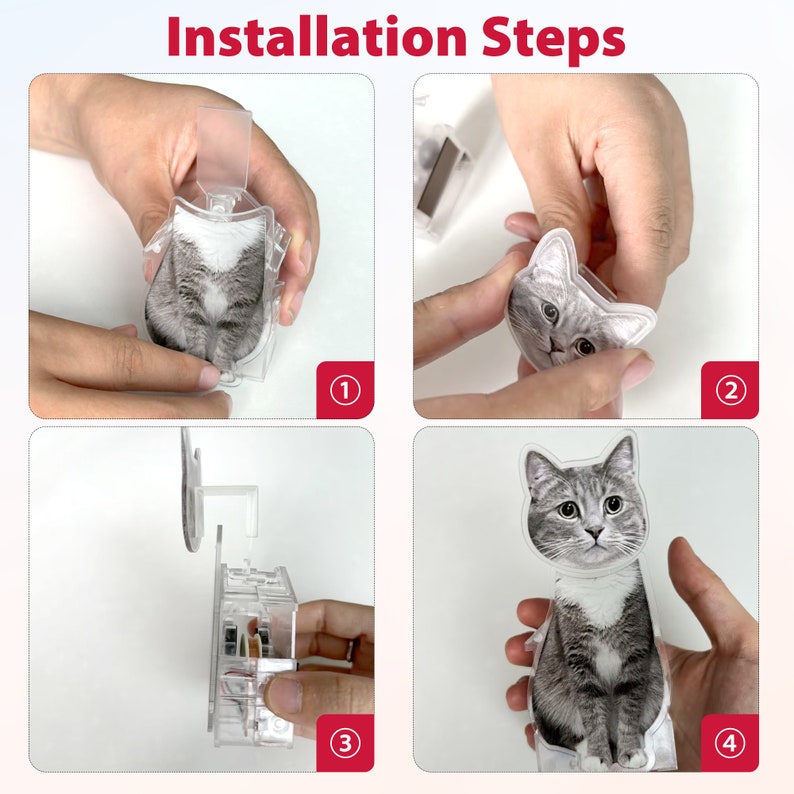 Custom Acrylic Pet Photo Bobblehead, Personalized Cat\Dog Picture shake head Ornament, Unique Auto Decoration, Novel Gifts for Dad Boyfriend