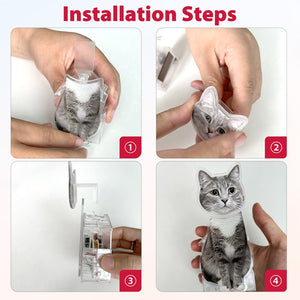 Custom Acrylic Pet Photo Bobblehead, Personalized Cat\Dog Picture shake head Ornament, Unique Auto Decoration, Novel Gifts for Dad Boyfriend