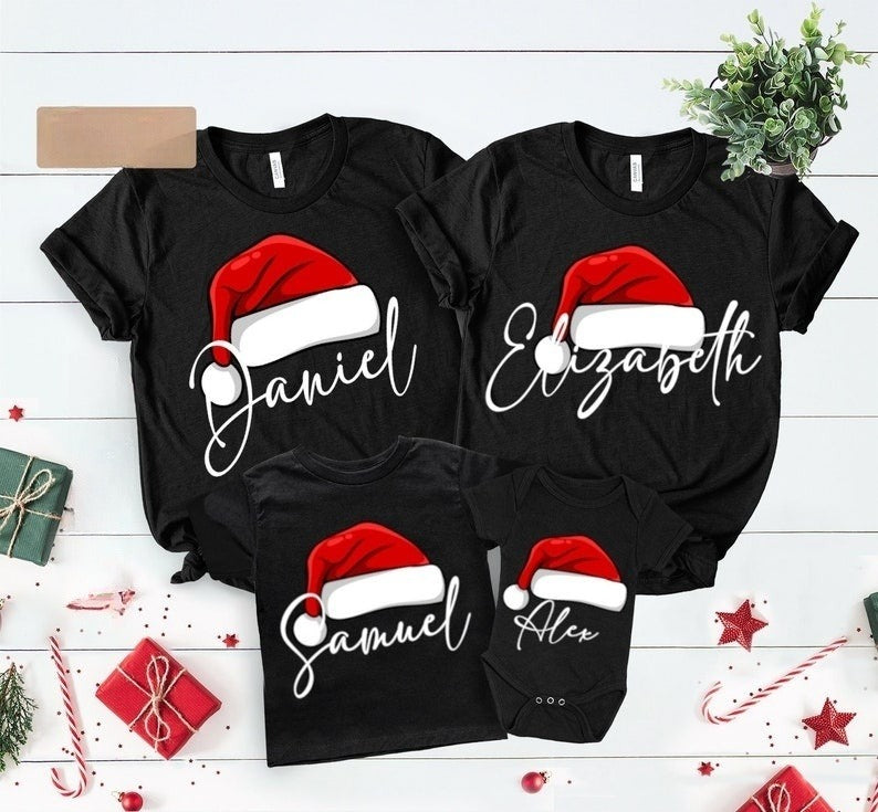 Matching Family Christmas Shirts, Family Christmas Shirt, Matching Xmas Tees, Custom Christmas Tee, Personalized Name Christmas Family Shirt