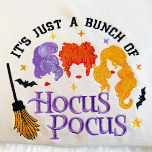 Embroidered Hocus Pocus Witch Sweatshirt, Halloween Witch Embroidered Sweatshirt, Oversized Crew Neck Sweatshirt or Hoodie il_794xN.6154899723_g3mq.jpg