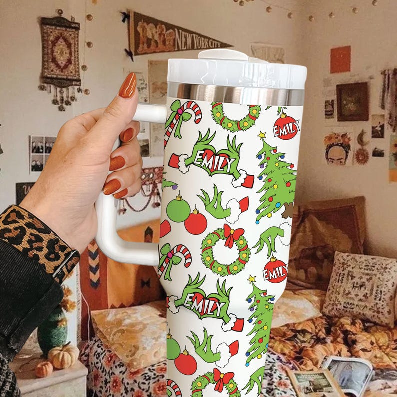 Personalized Christmas 40oz Tumbler, Funny Name Grinchmas Tumbler, The Mean One Tumbler, Christmas Cup Holiday Gifts Kid il_794xN.6157163933_6xjn.jpg