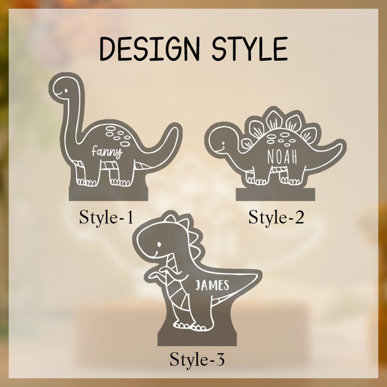 Dinosaur Custom Name Light,Personalized Night Light,Dinosaur Room Decor,Kids Birthday Gift,Baby Shower Gifts,Toddler Gifts,Personalized Gift