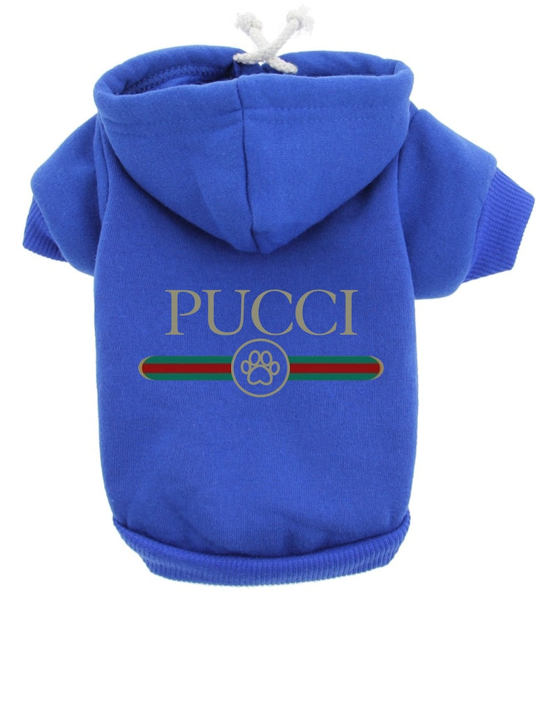 Designer Dog Hoodie or Shirt Pucci Fun trendy Cozy Pet Sweater or T Shirt for large and small dogs new puppy Gift - dog mom gift