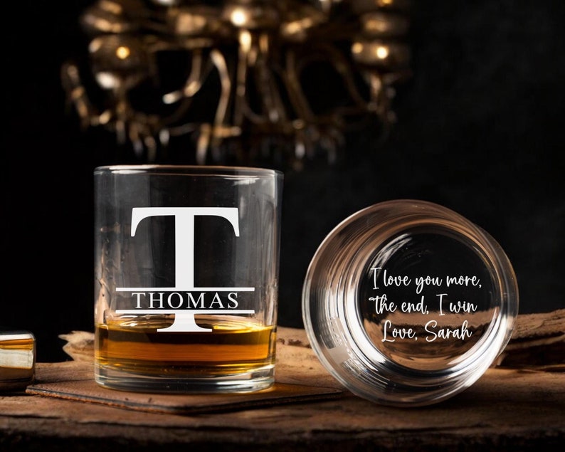 Personalized Whiskey Glass Custom Whiskey Glasses for Boyfriend Gift for Him Anniversary Gift Birthday Gift Christmas Gift for Husband, Men