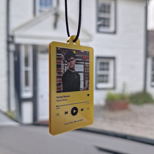 Personalised Music Photo Ornament Hanging Car Polaroid Image Driving Test Pass Gift Idea First Car Charm Mirror Hanging Gift