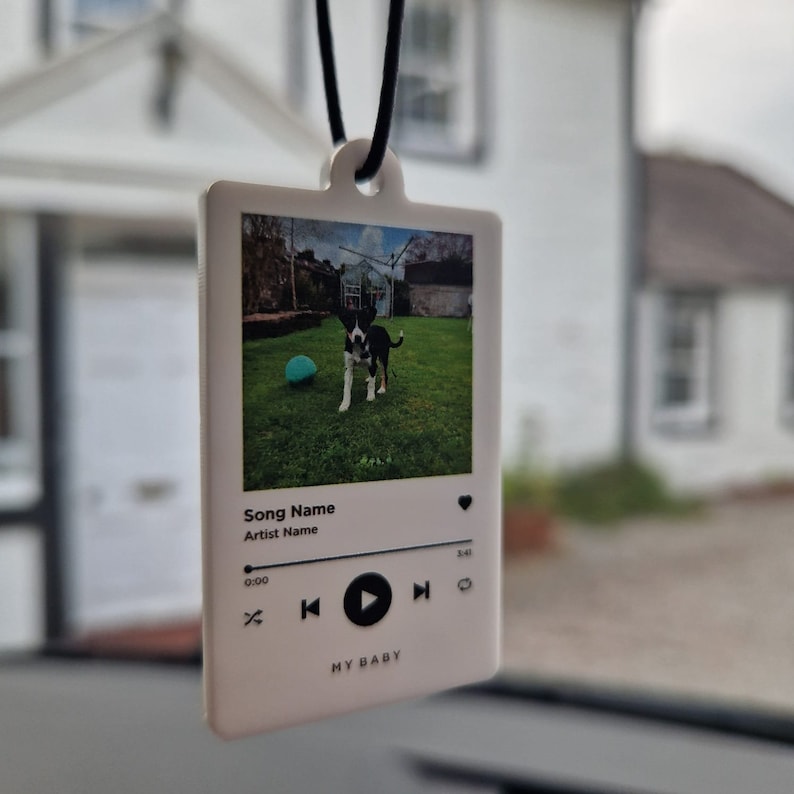 Personalised Music Photo Ornament Hanging Car Polaroid Image Driving Test Pass Gift Idea First Car Charm Mirror Hanging Gift