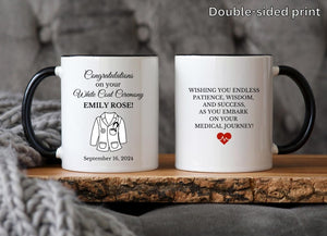 White Coat Ceremony Gift Personalized White Coat Mug Medical Student Pharmacist Custom Name Medical School Acceptance Gift Future Doctor Mug