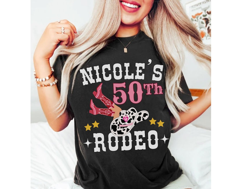 50th Western-Themed Birthday Shirt Cowgirl Sweatshirt 50th Cowboy Birthday Party Tee Shirts for Country Birthday for Men Women