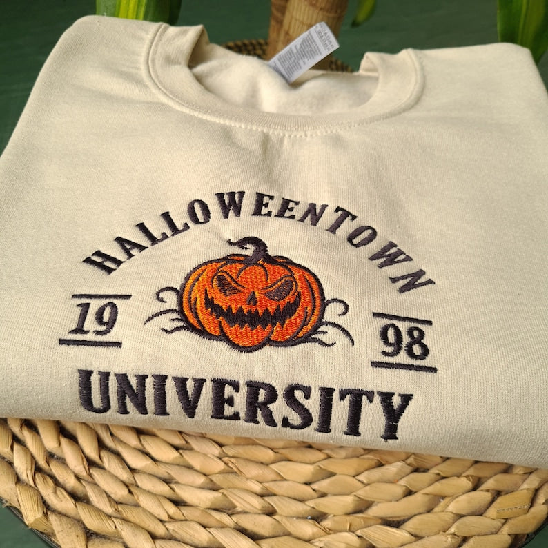 Halloweentown university embroidered sweatshirts| Cute Halloween sweatshirts outlet