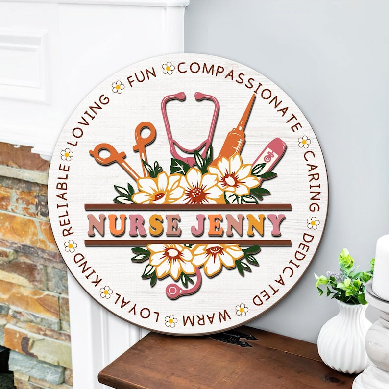 Personalized School Nurse Door Sign, School Nurse Unique Gift, School Nurse Appreciation Gift, Nurse Door Sign, Nursing Grad Gift,Nurse Gift