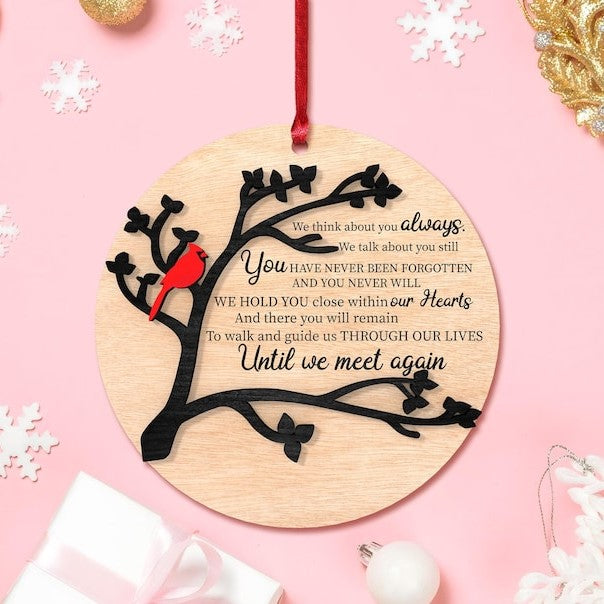 Cardinal Christmas Ornament, Christmas Memorial Ornament Svg, Cardinal Memorial Ornament, Cardinal Ornament