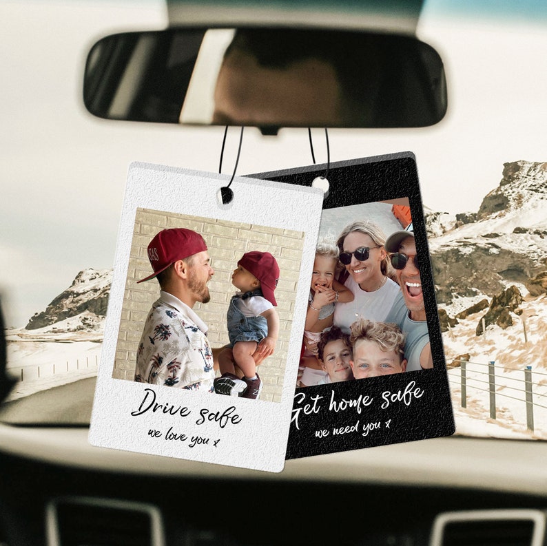 Custom Car Air Freshener from Photo - Personalized Air Freshener Car Accessory for Man - Personalize Birthday Gift for Him & Dad