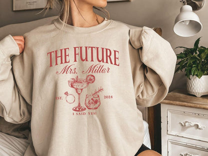 Future Mrs Shirt and Sweatshirt, Custom Bride Shirt, Engagement Gift, Bride to Be Gift, Fiance Gift For Her, Engaged Shirt, Engagement Party