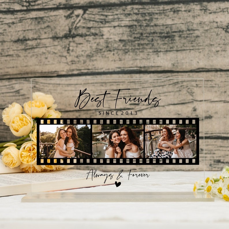 Best Friend Photo Collage, Friends Gift Valentines Day, Custom Photo Gift for Best Friend, Soulmates, Best Friend Birthday Gift, Moving Gift