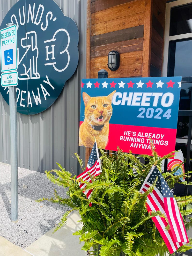 Custom Dog Political Sign | Dog Yard Sign | Custom Dog Sign | Cat Yard Sign | Funny Election Yard Sign | Funny Political Gift