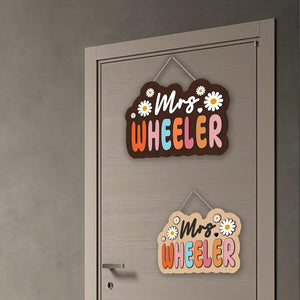 Wooden Custom Name Sign, Custom Door sign, Teachers' day gift, Doorframe Sign,Gift for teacher, Teacher Name Sign For Door,Wooden Sign decor
