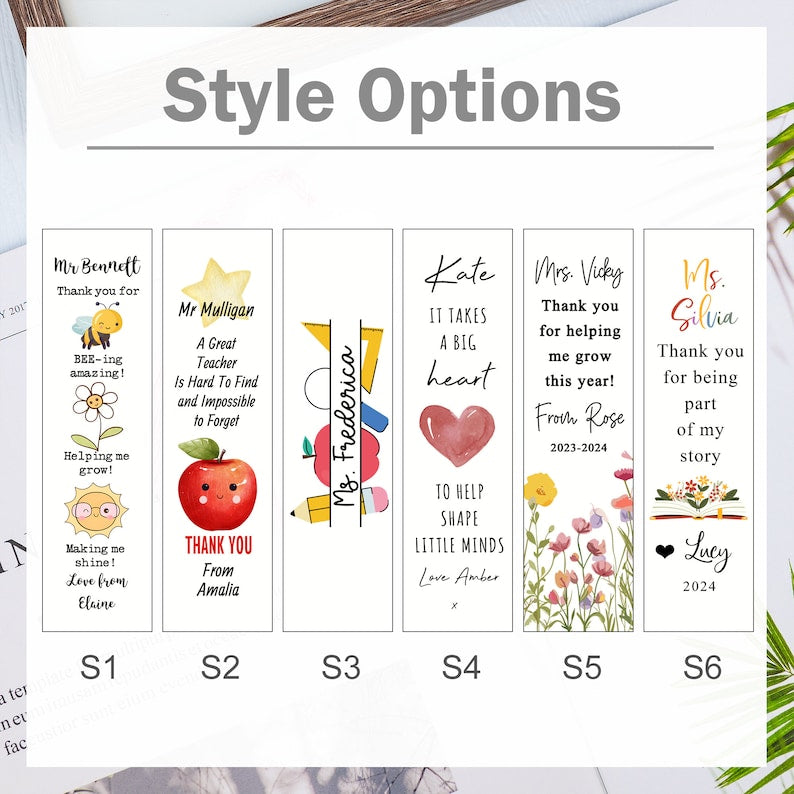 Personalized Teacher Bookmark, Thank You Gift, Teacher Appreciation Gift, Acrylic Bookmark for Teacher, Back To School Gift, Book Lover Gift