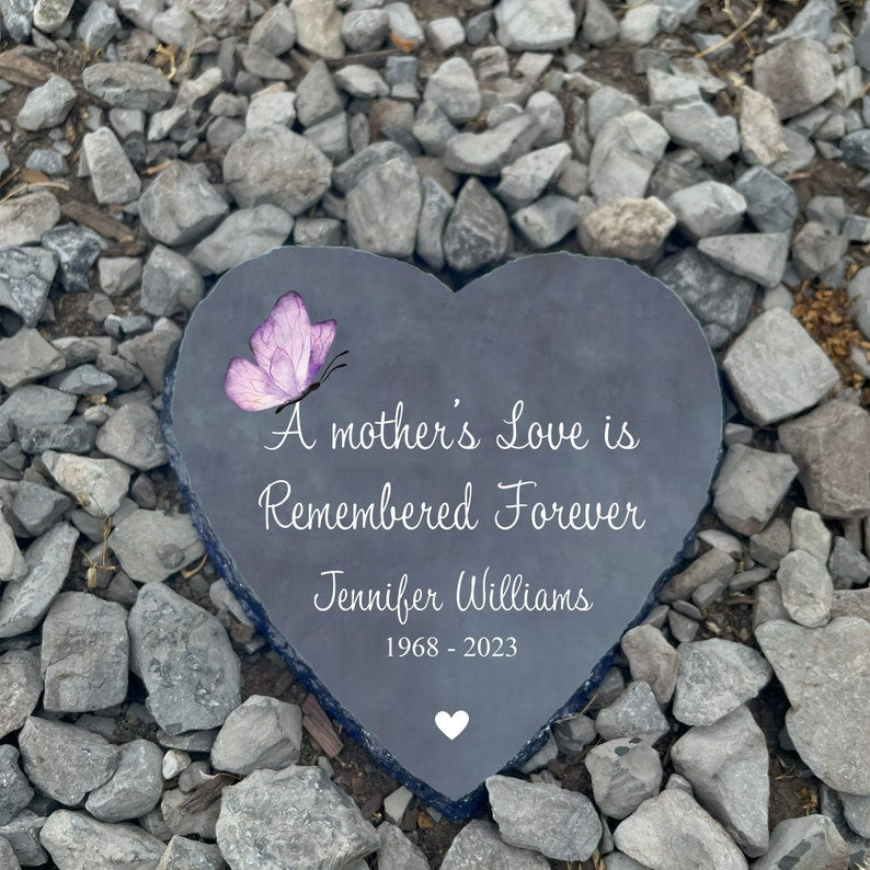 Loss of a Mother Sympathy Gifts, Personalized Memorial Stone Plaque, Heartfelt Gift , Sympathy Gift, Slate Grave Marker, Remembrance, Bereavement Gift, Loss of a Loved One
