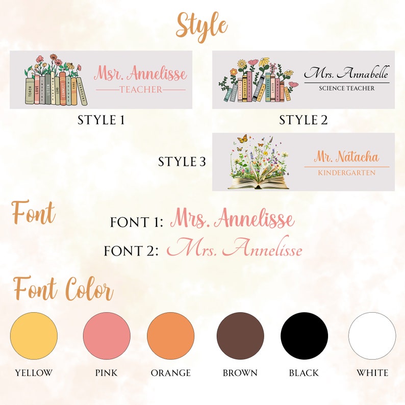 Personalized Teacher Name Sign, Back To School Gift For Teacher Custom Teacher Sign, Teacher Desk Name Plate Teacher Gift Personalized