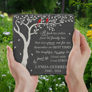 A Limb Has Fallen Memorial Garden Stone,Slate Grave Marker,Memorial Plaque, Remembrance,Bereavement Gift, Sympathy Gifts Loss of a Loved One