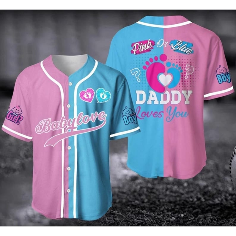 Personalized Baby Reveal Baseball Jersey: Team Boy or Girl Outfit