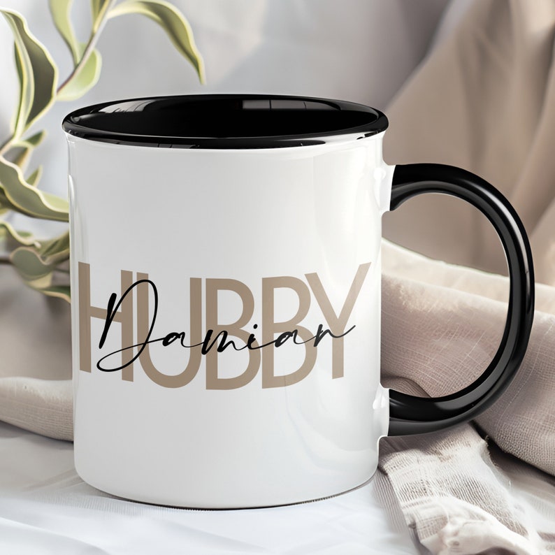 Personalized Wifey Hubby Mug Set, Custom Newly Wed Wedding Gift for Couple, 1st Anniversary Gift for Husband and Wife, Coffee Cup Newly Weds