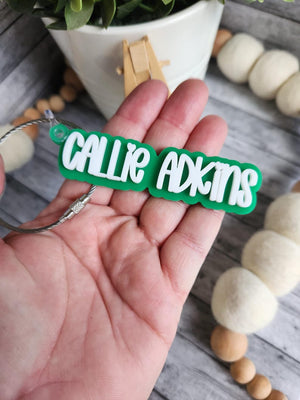 Backpack name tag, custom keychain, personalized name tag, diaper bag tag, back to school, teacher gift, gift for any occasion,lunch box tag