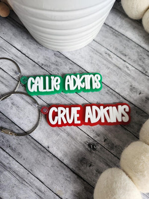 Backpack name tag, custom keychain, personalized name tag, diaper bag tag, back to school, teacher gift, gift for any occasion,lunch box tag