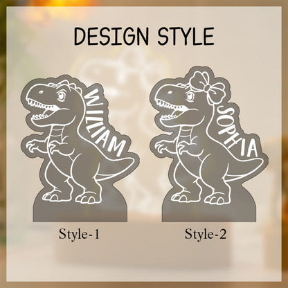 Personalized Dinosaur Night Light Room Decor,Custom Name Light Gifts for Kids,Cute Night Lamp,Kids Birthday Gift,Personalized Gifts